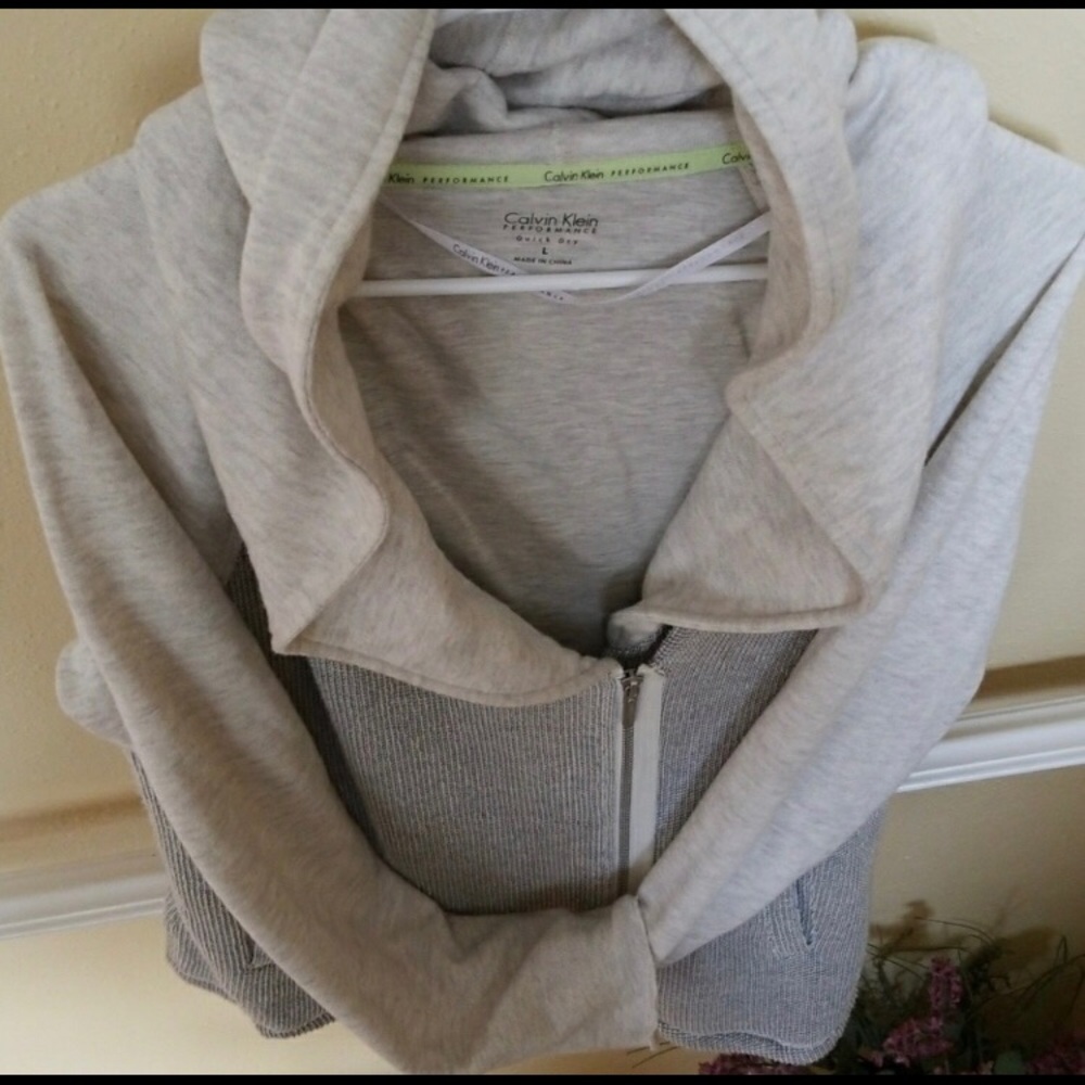 Calvin Klein Performance Moto Style Top Sz Lg